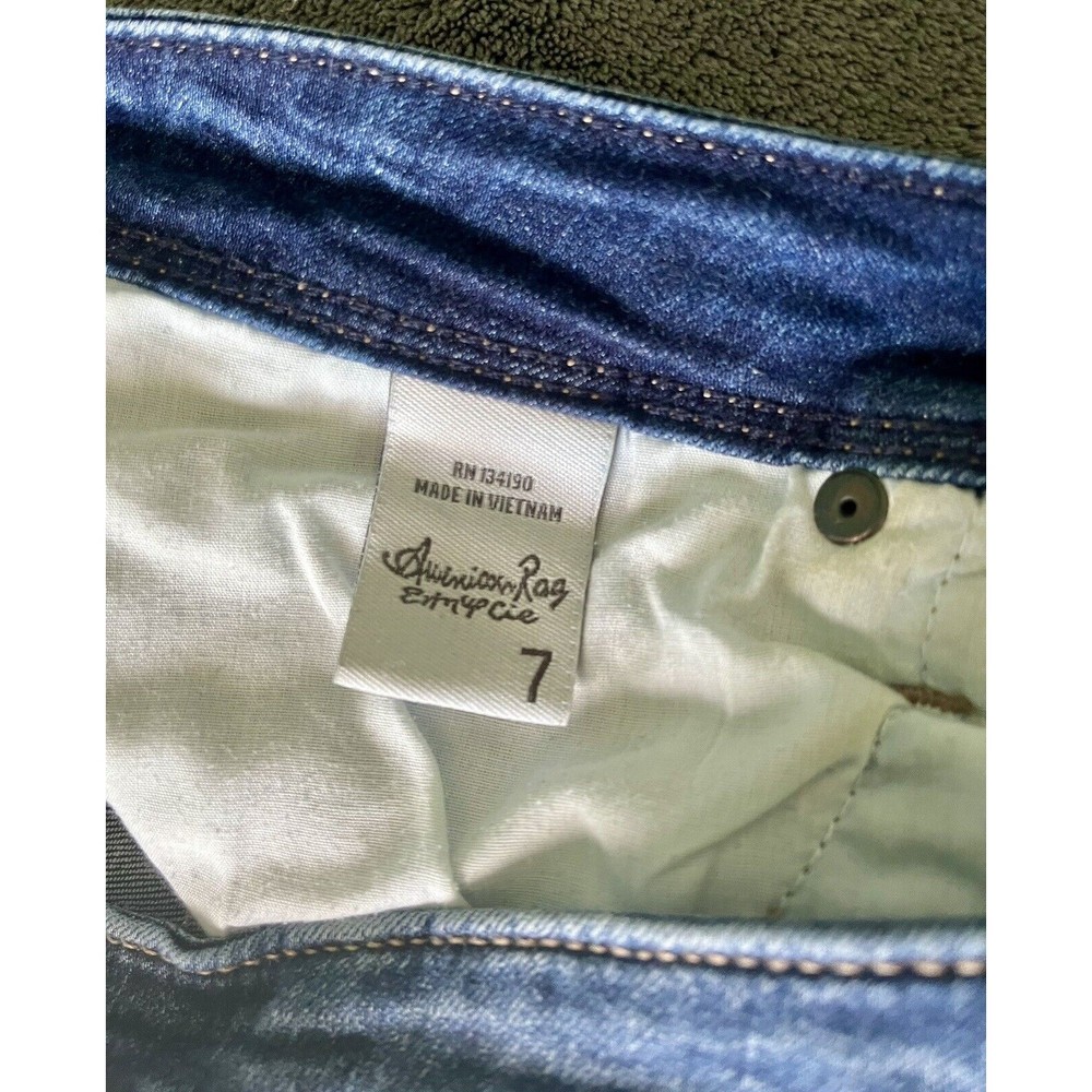 American Rag Cie Womens Jeans 7 Juniors Low Rise Lightly Worn - Picture 3 of 6